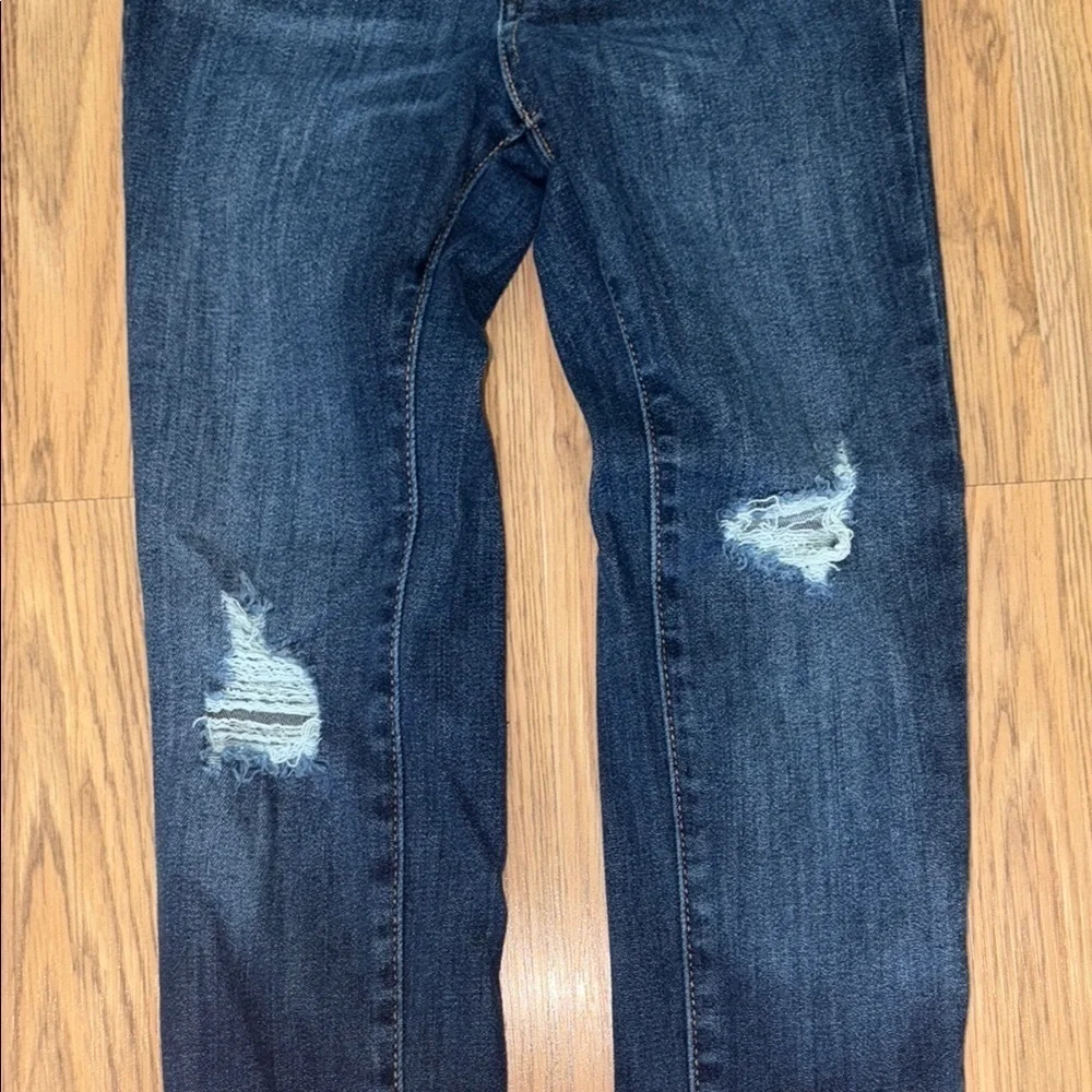 Old Navy Blue Skinny Jeans with Distressed Details